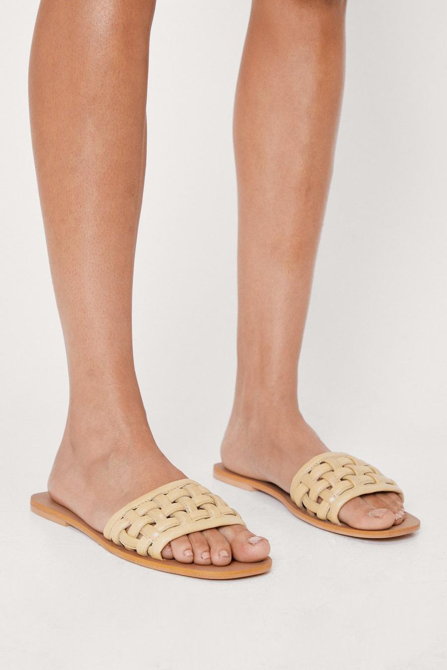Leather Woven Link Sandals