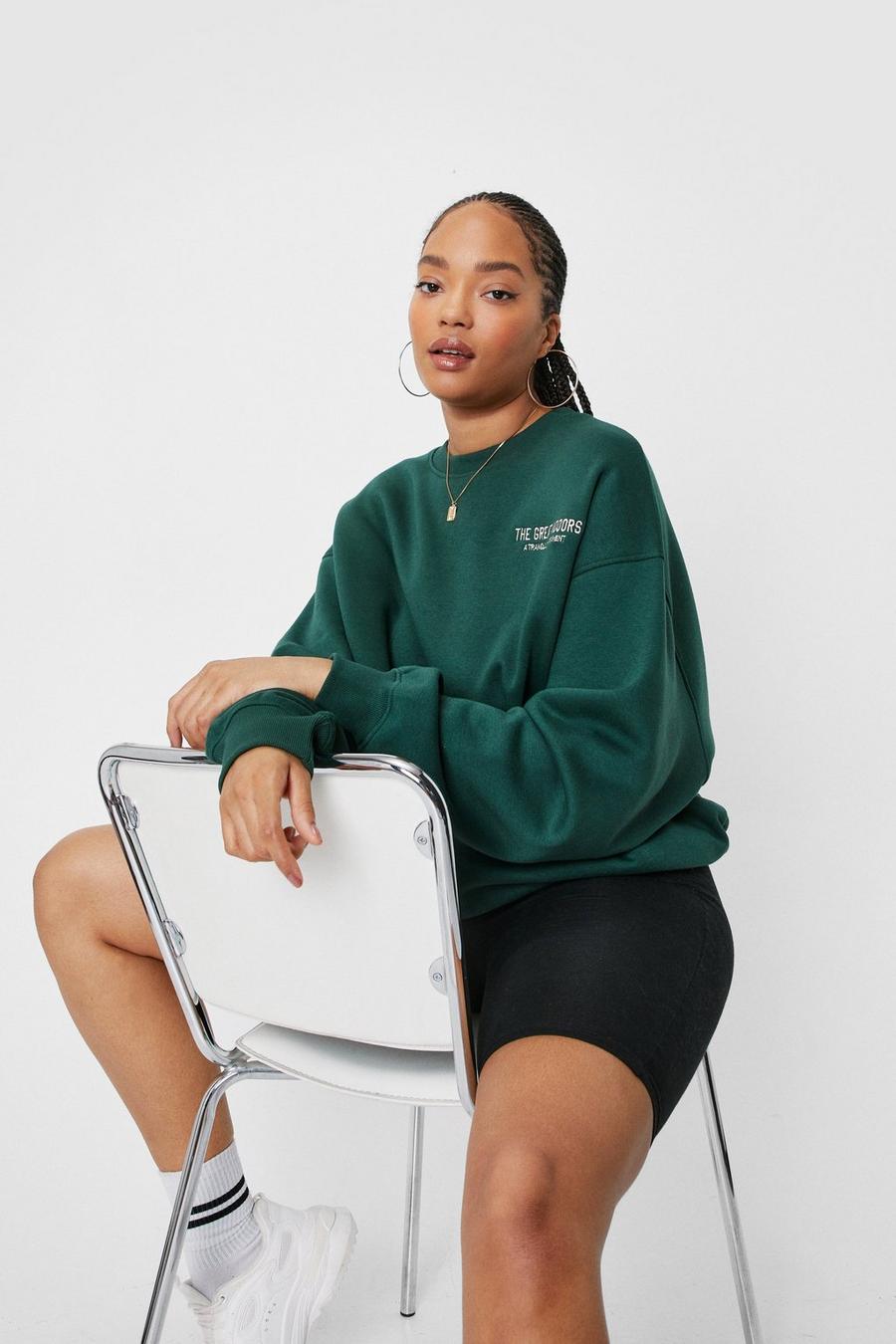 Plus Size The Great Indoors Embroidered Sweatshirt
