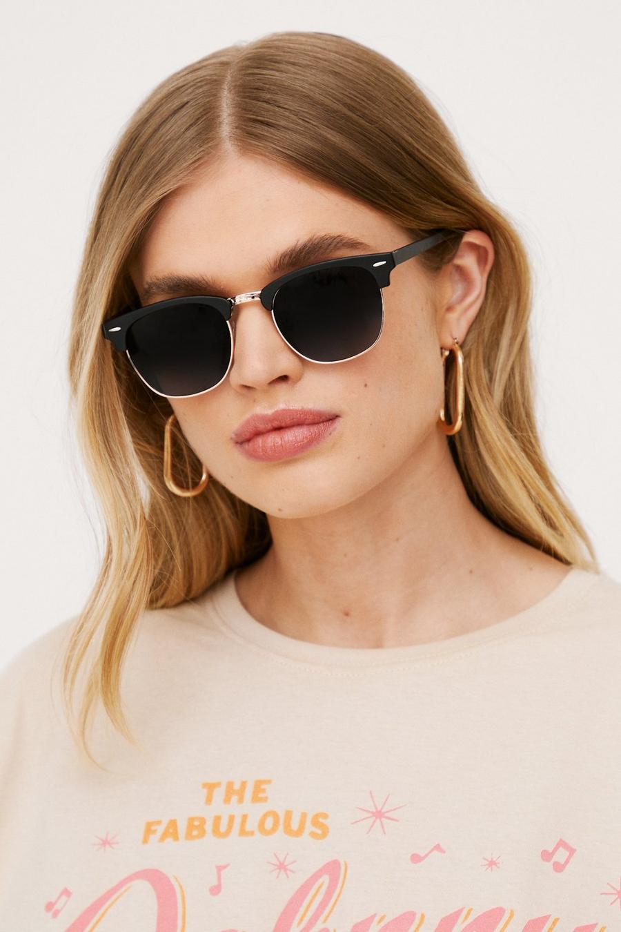Oversized Tinted Aviator Sunglasses