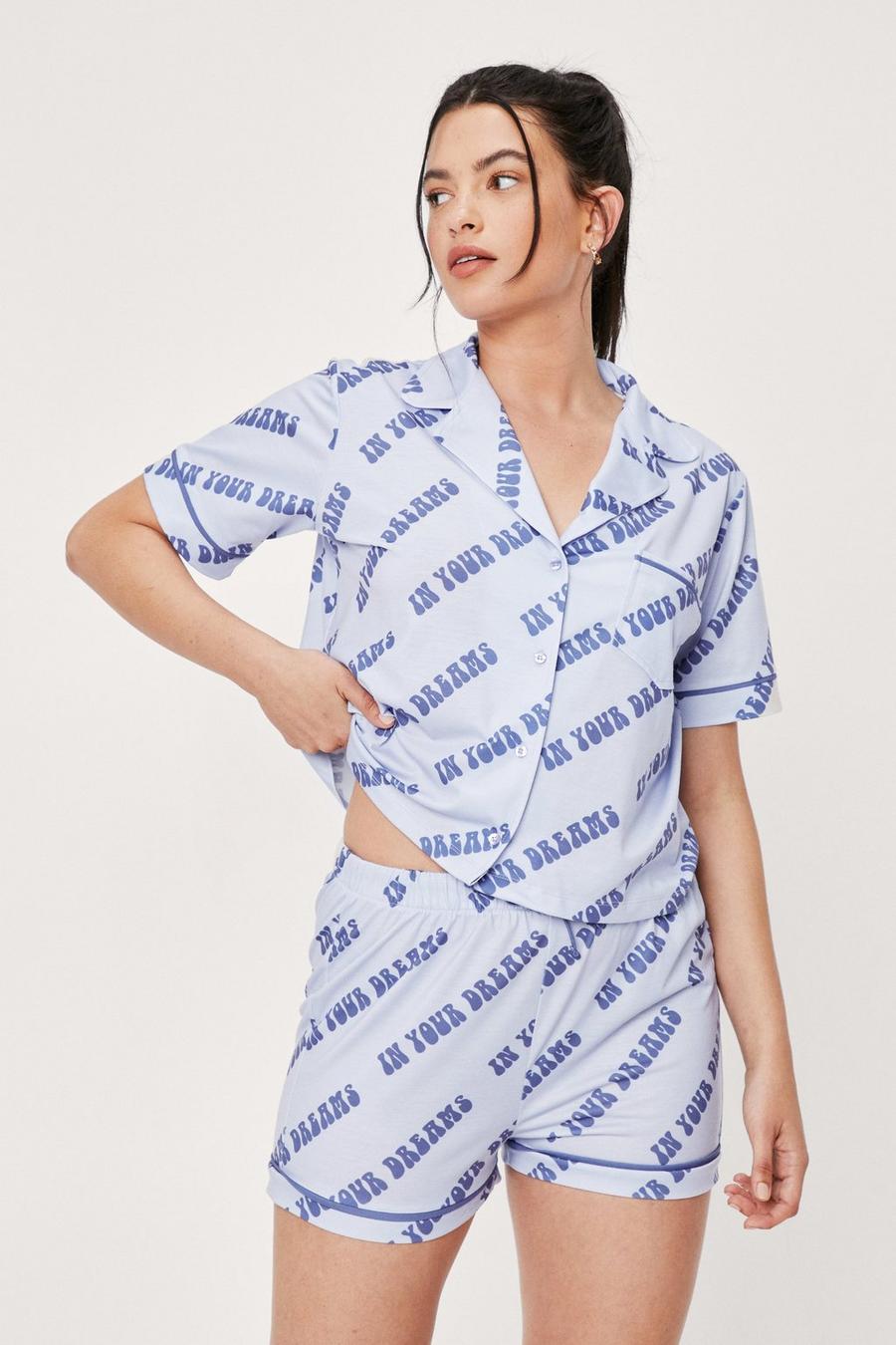 In Your Dreams Graphic Pyjama Shirt and Short Set