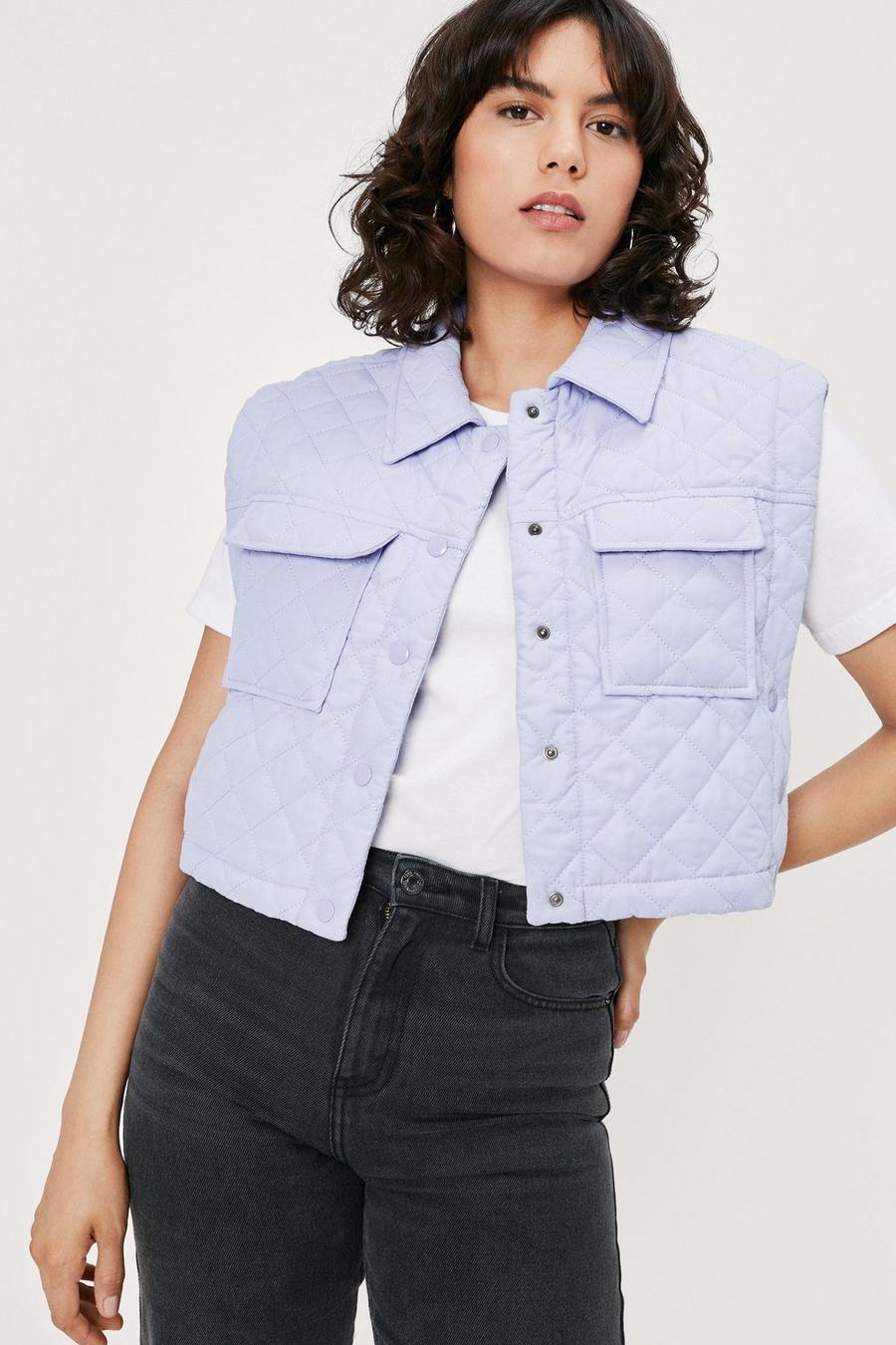 Quilted Cropped Button Down Gilet