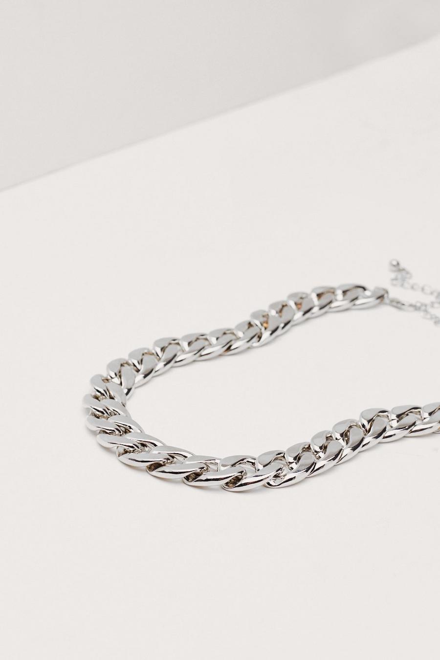Recycled Metal Chunky Curb Chain Necklace