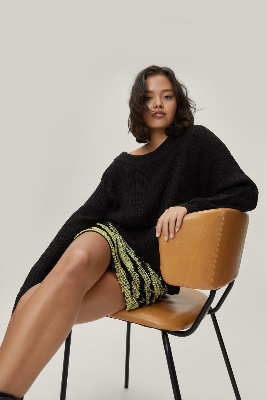 Petite Recycled Chunky Oversized Sweater