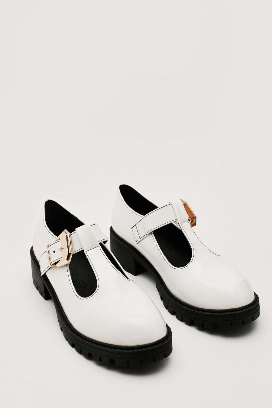 Contrast Stitch T Bar Mary Jane Shoes