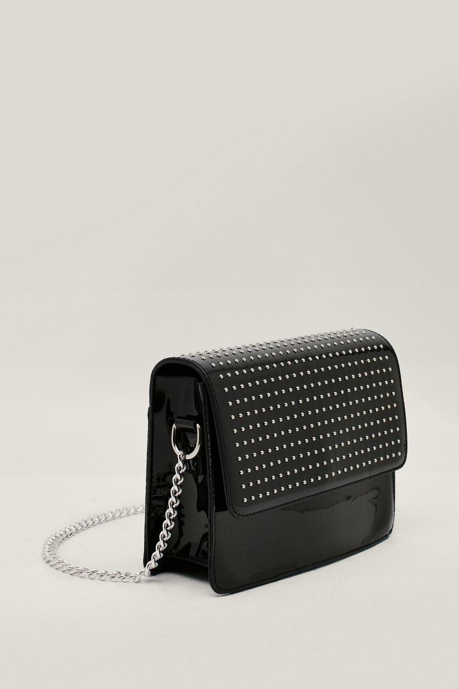 Faux Leather Studded Crossbody Bag