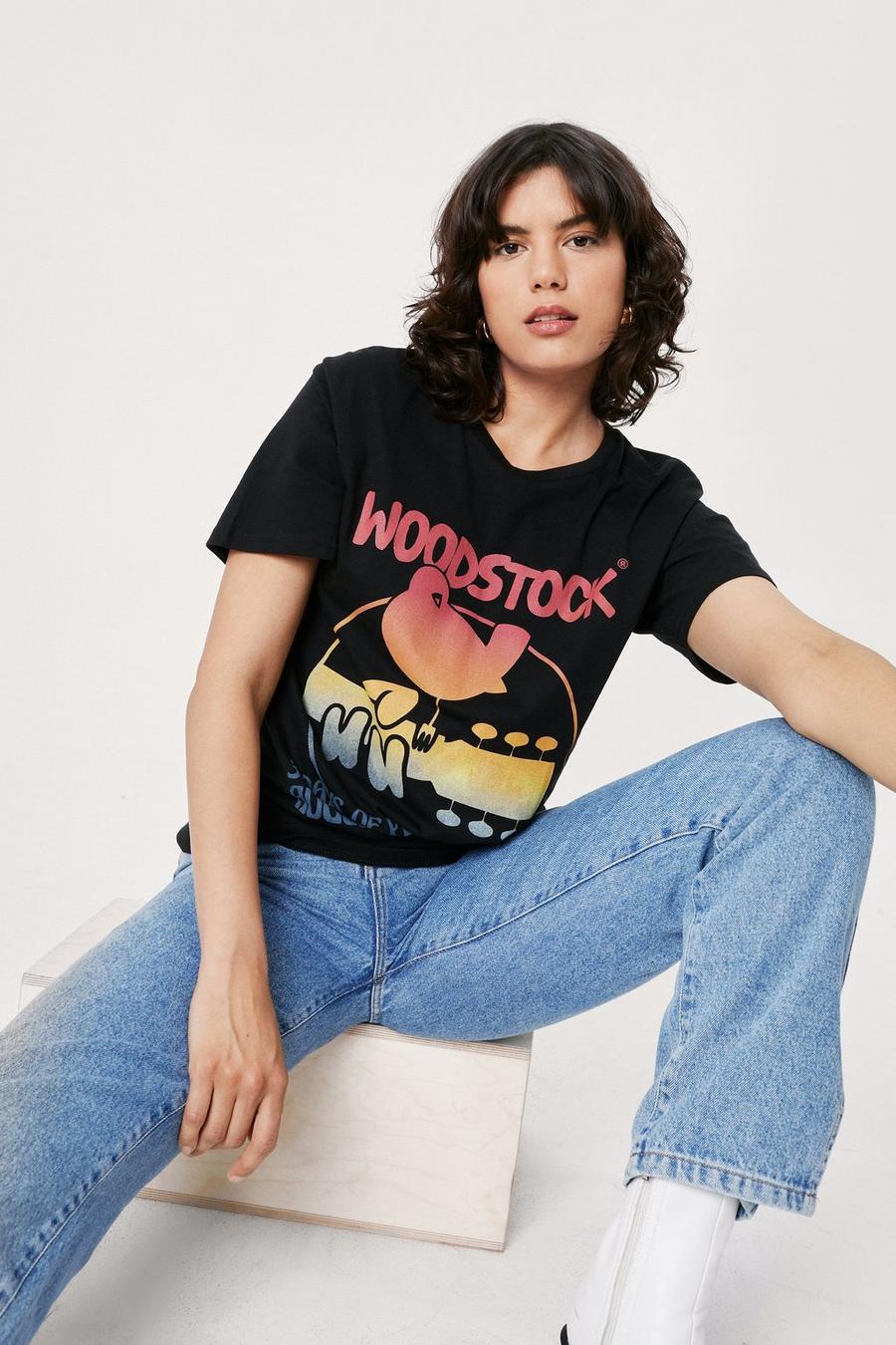 Woodstock Crew Neck Graphic T-Shirt