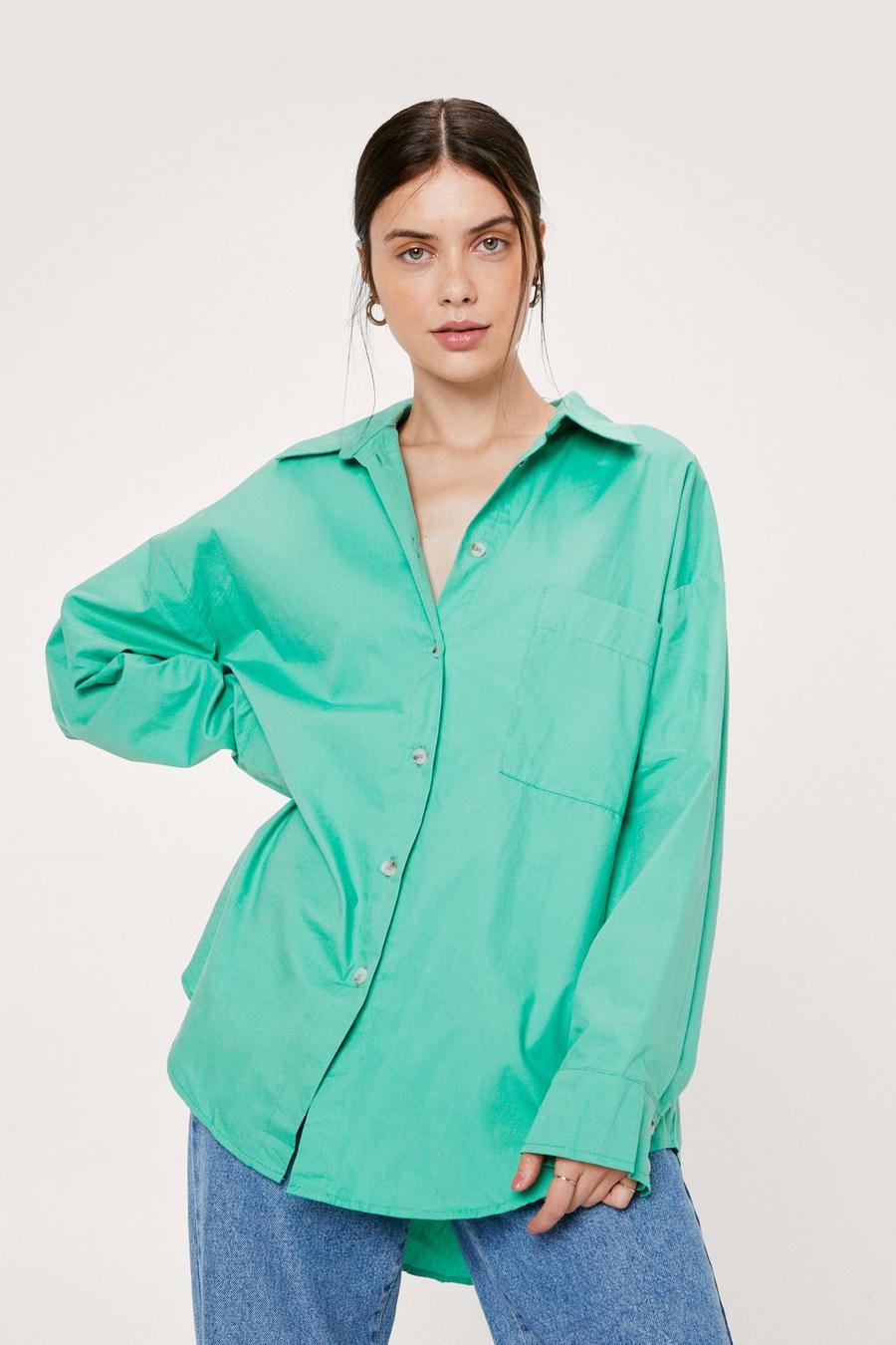 Oversized Long Sleeves Button Down Shirt
