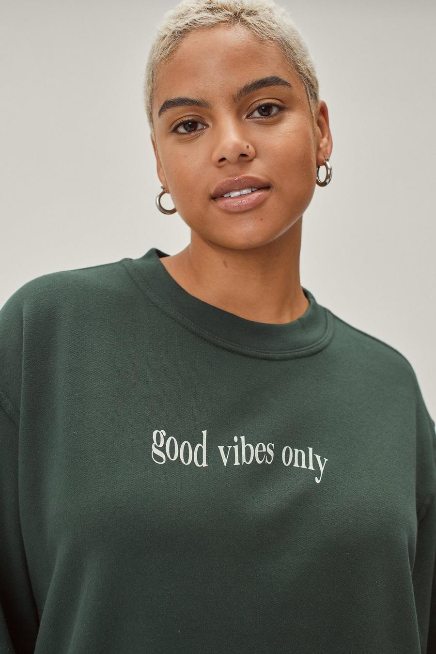 Plus Size Good Vibes Only Sweat