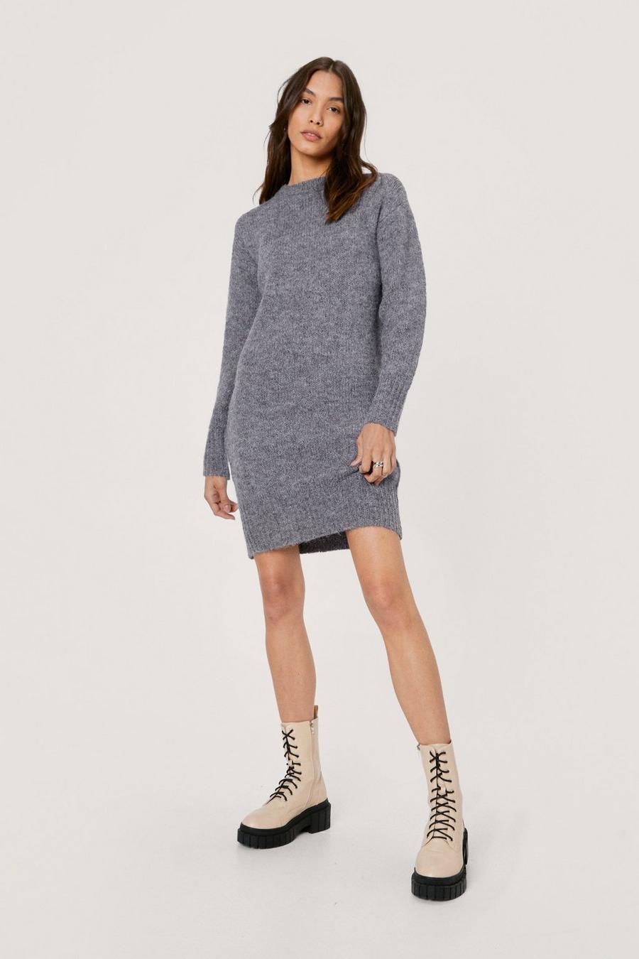 Soft Knit Mini Sweater Dress