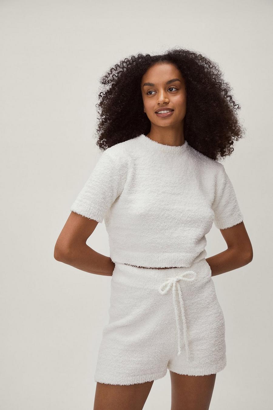 Knitted Short Sleeve Lounge Top