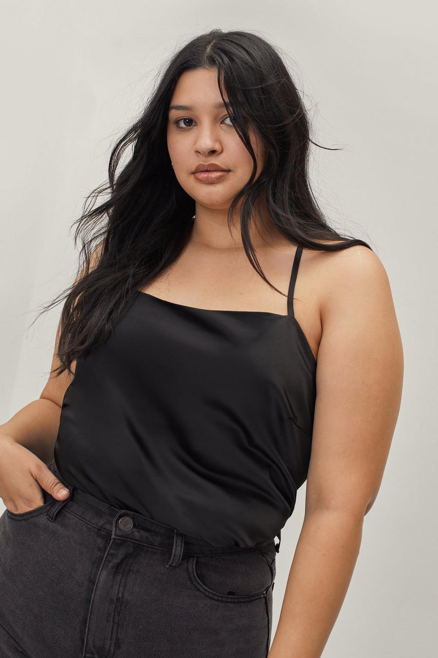 Plus Size Recycled Satin Cowl Back Cami