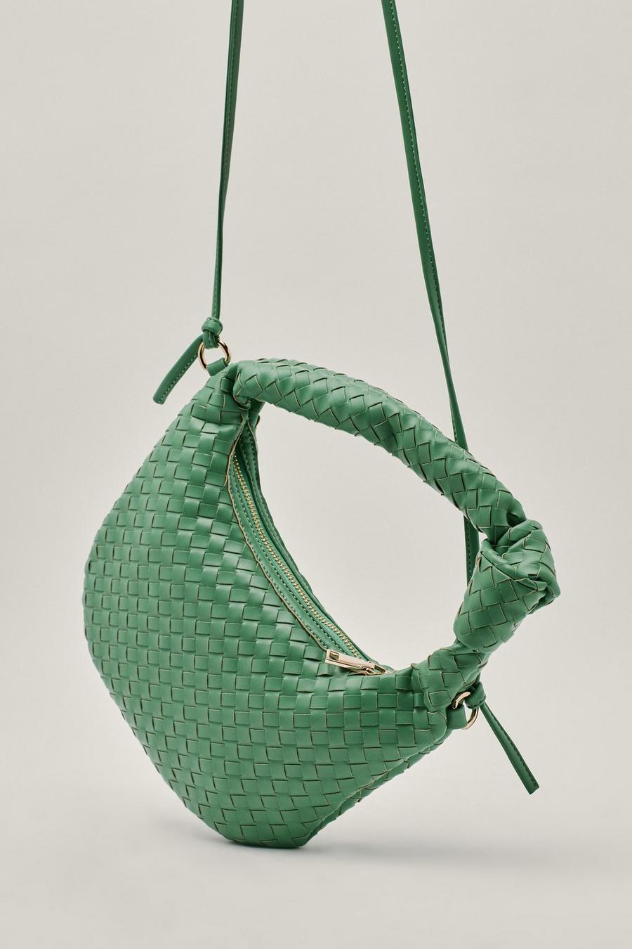 Woven Slouchy Knot Detail Shoulder Bag