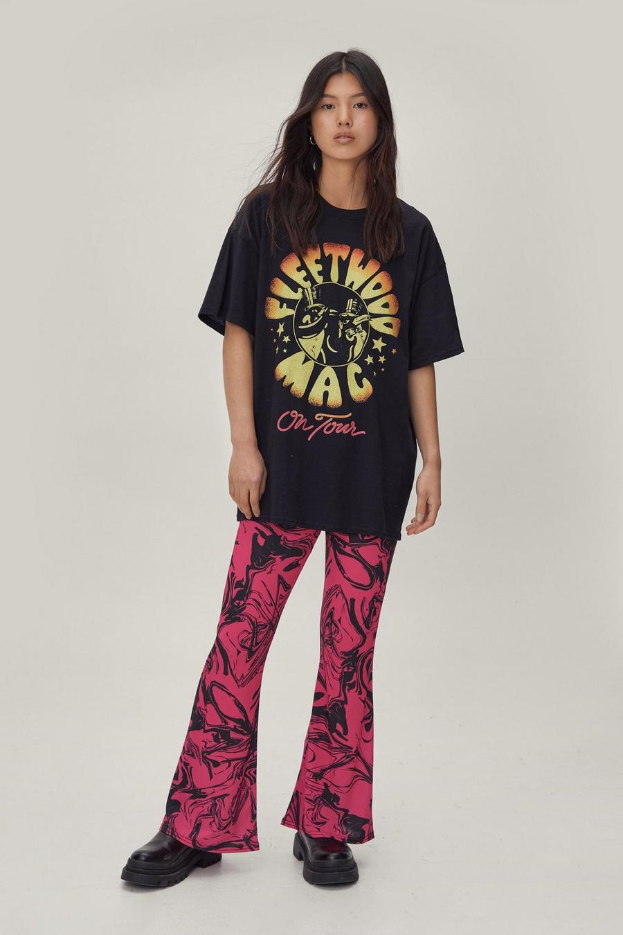 Printed Jersey Skinny Flare Trouser