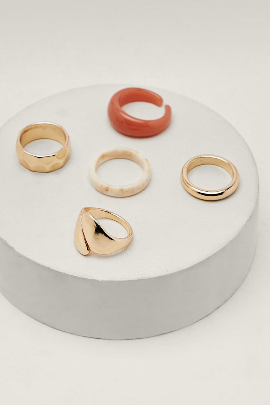 5pc Recycled Metal Ring Pack 1