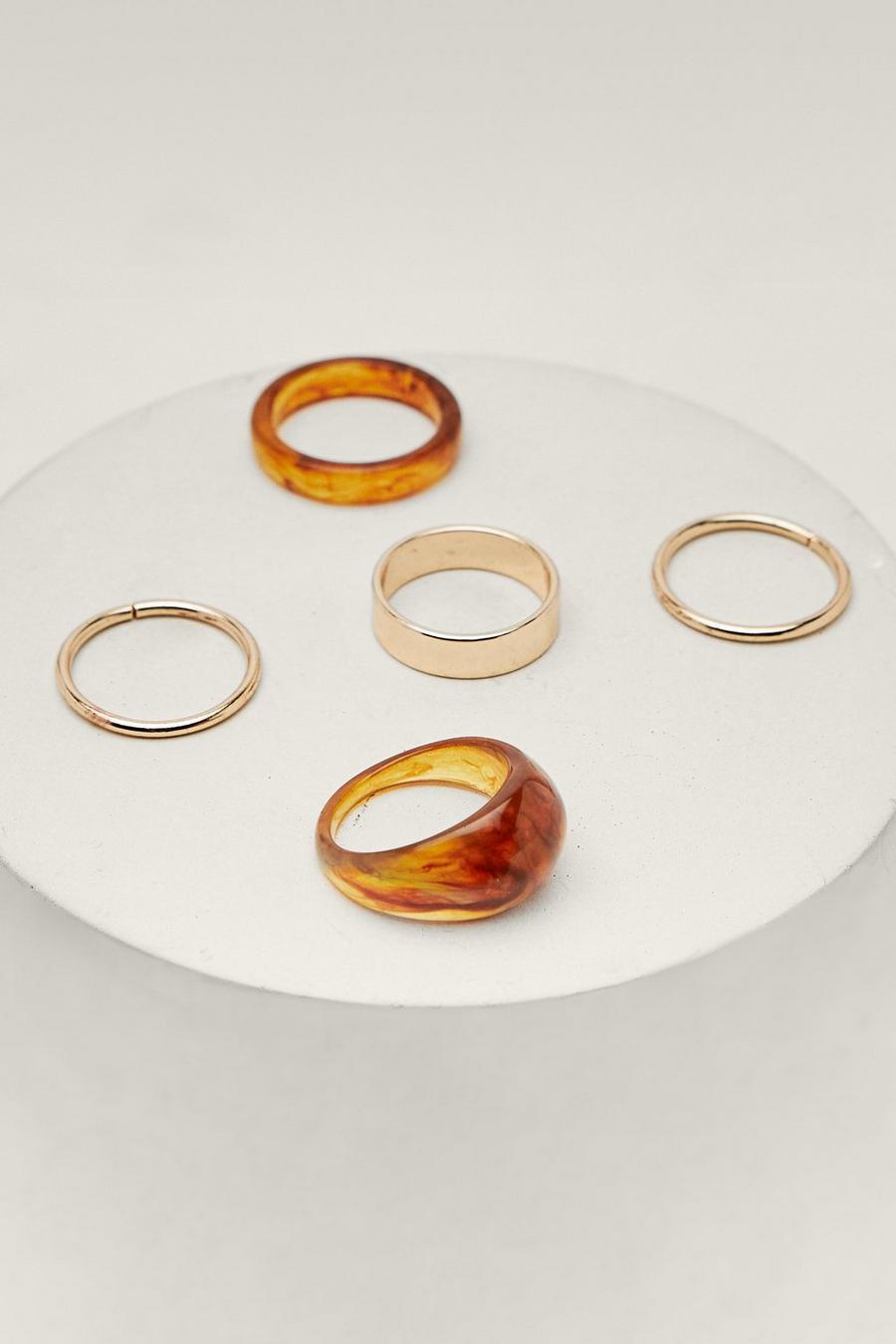 5pc Recycled Metal Ring Pack