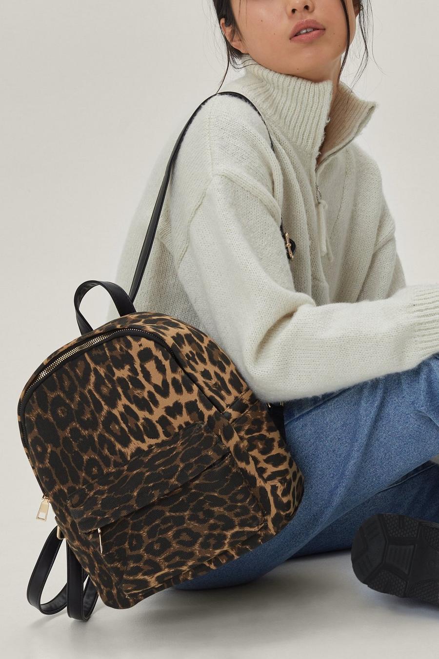 Leopard Print Soft Shell Backpack