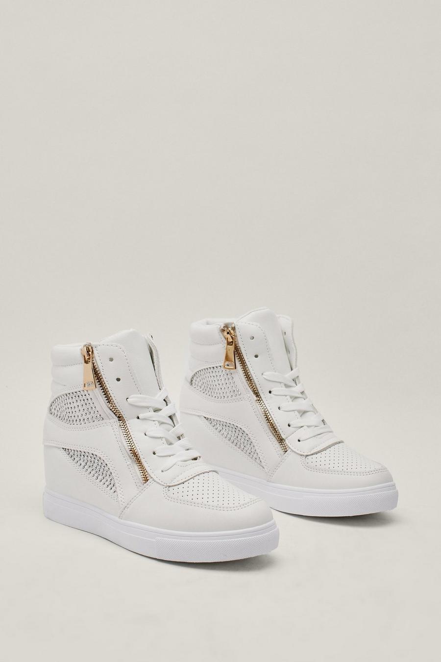 Zip High Top Lace Up Trainers