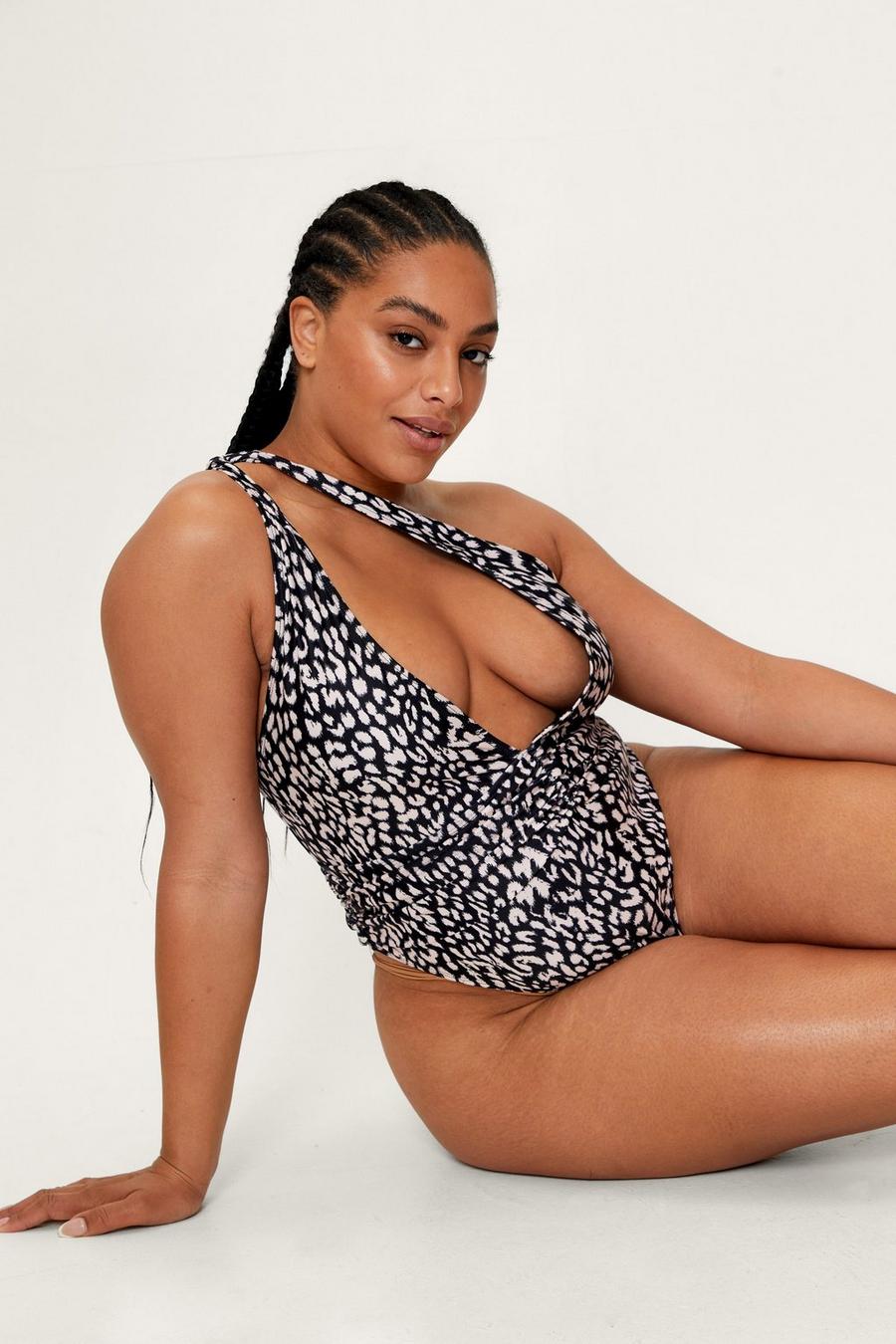 Plus Size Recycled Animal Print Swimsuit