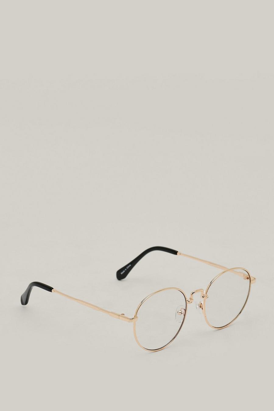 Gold Frame Blue Light Lense Glasses