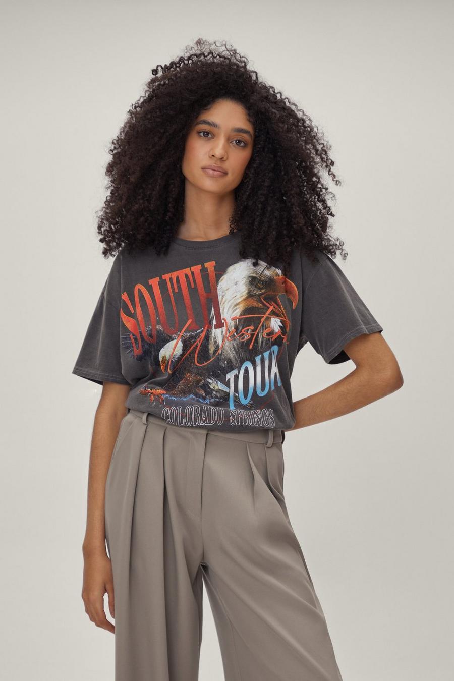 South Western Tour Washed Graphic T-Shirt