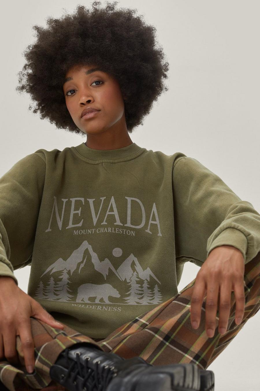 Petite Nevada Landscape Graphic Sweatshirt