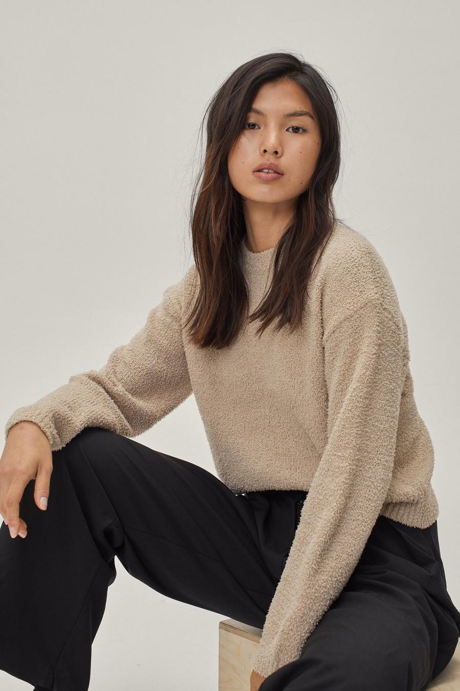 Knitted Crew Neck Overhead Jumper