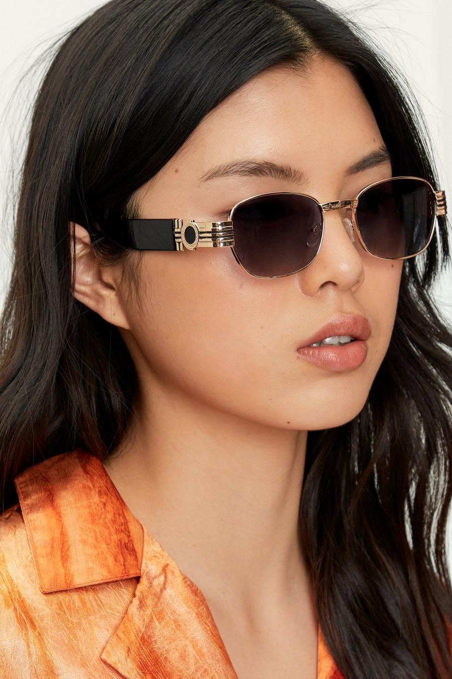 Metal Tinted Lense Sunglasses