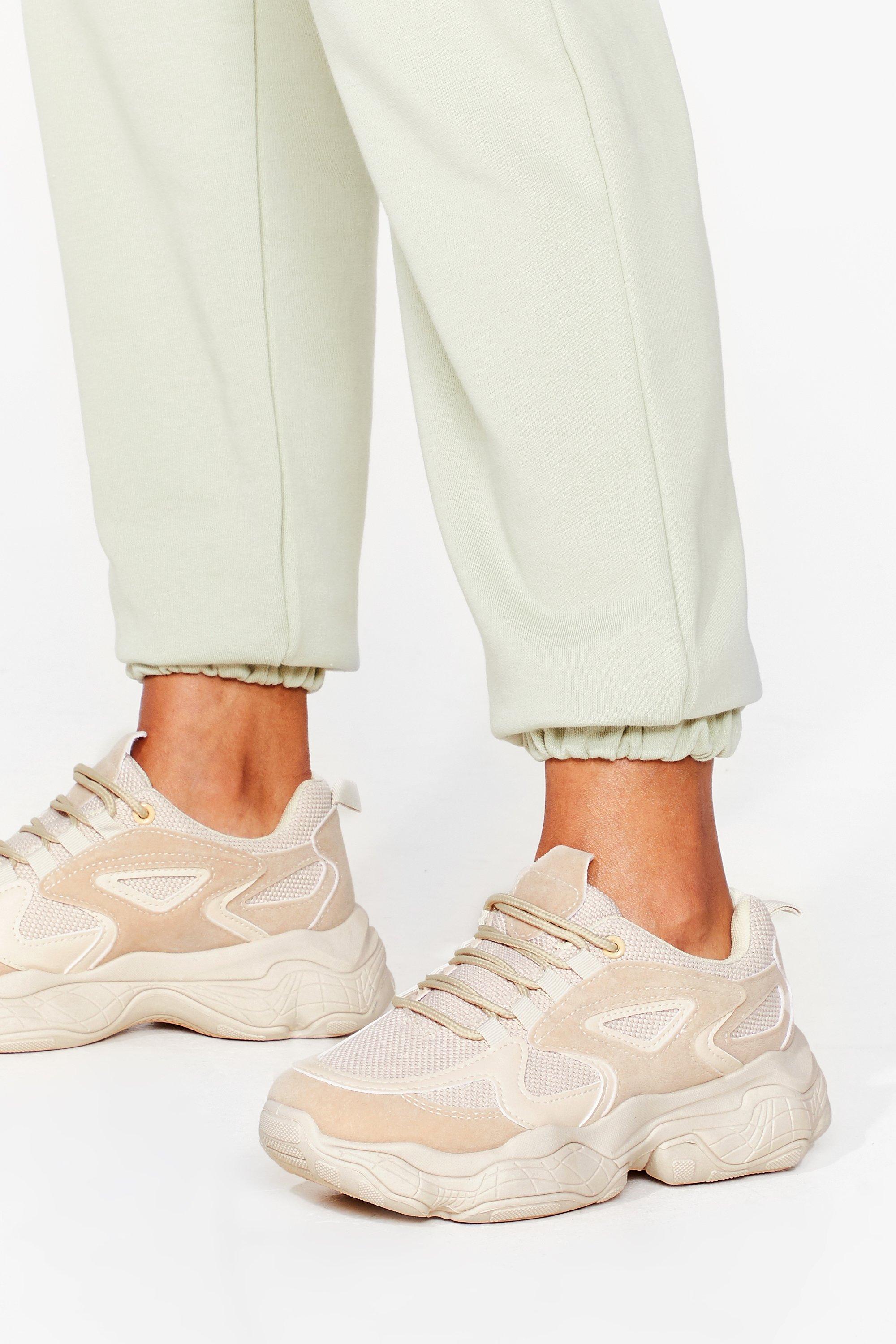 Running Out of Time Faux Suede Chunky Sneakers
 
