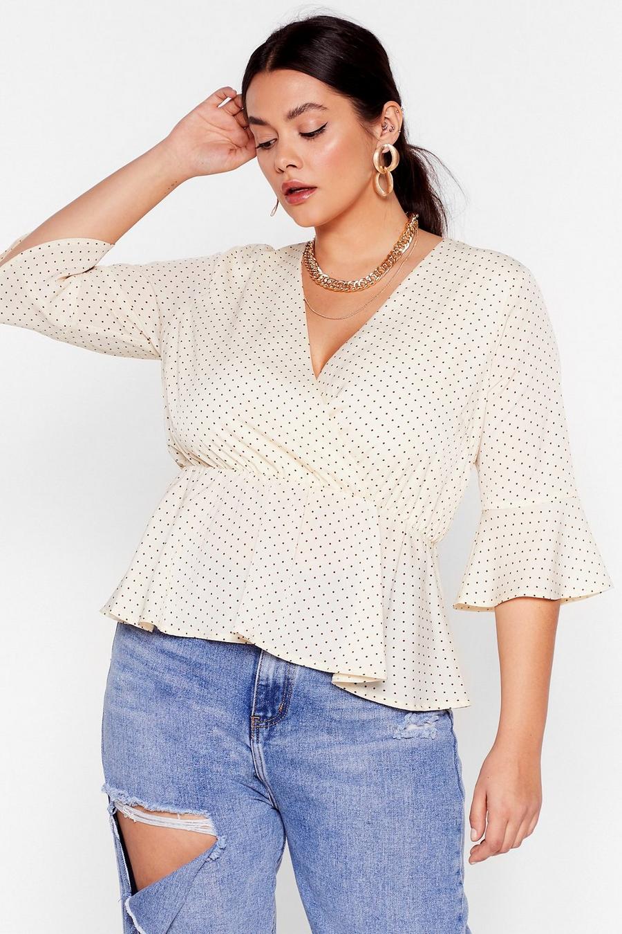Well Spotted Plus Peplum Blouse