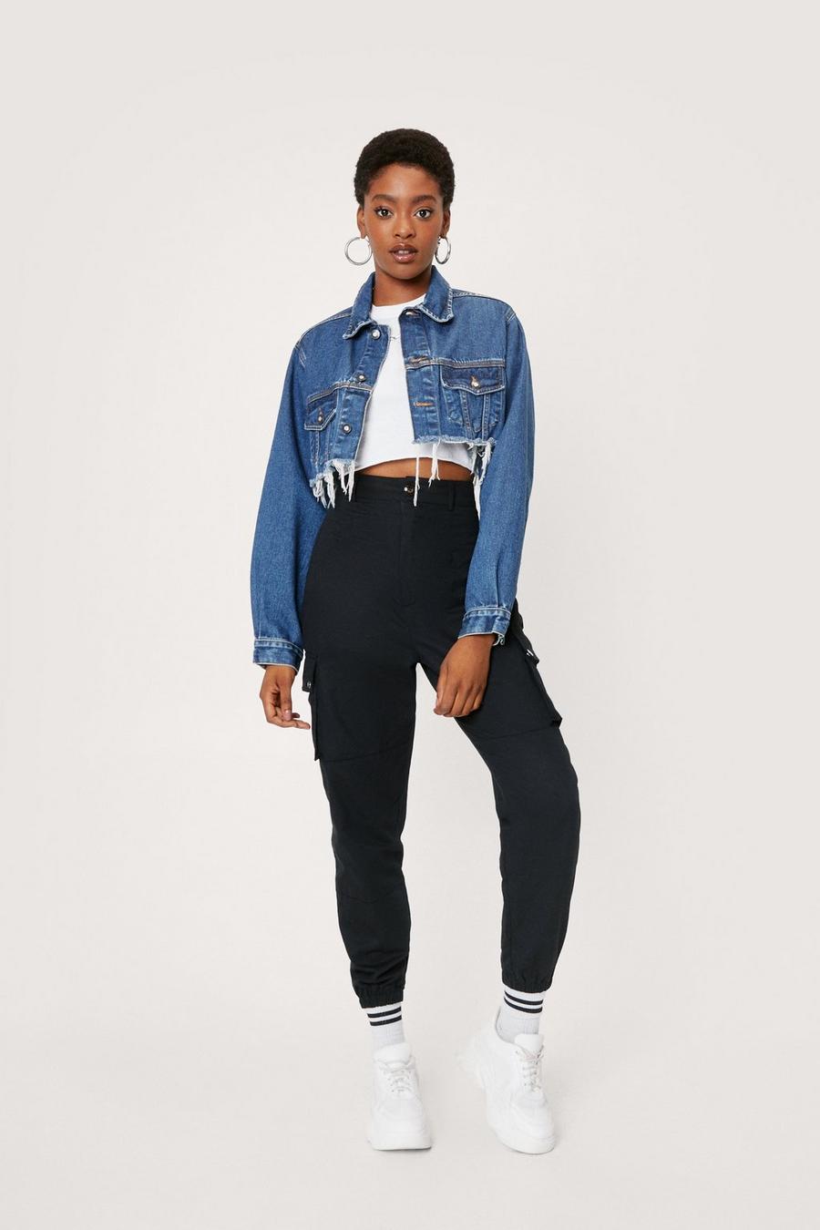 Pocket High Waisted Cargo Trousers