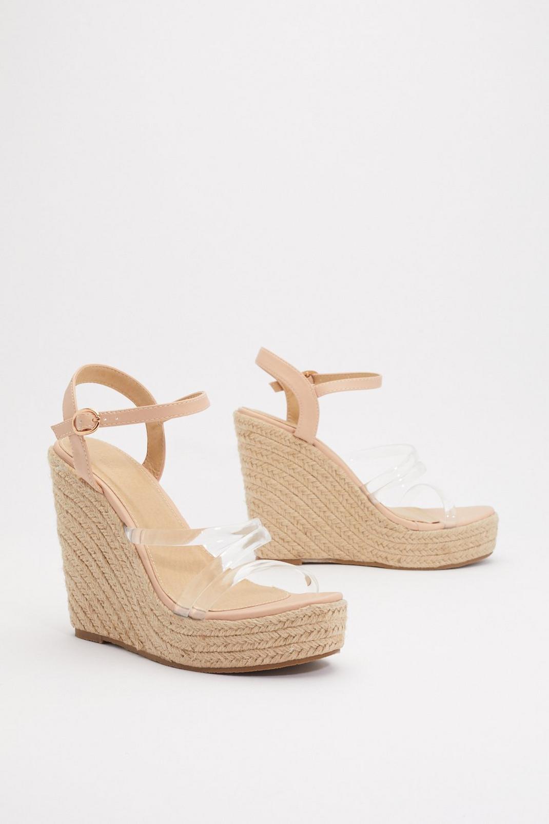 Up and Running Clear Raffia Wedges image number 1