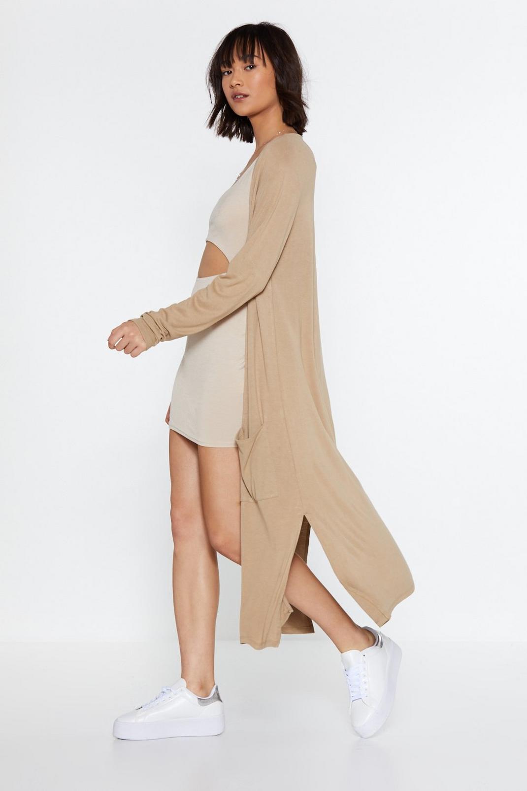 Come Chill With Us Longline Cardigan image number 1