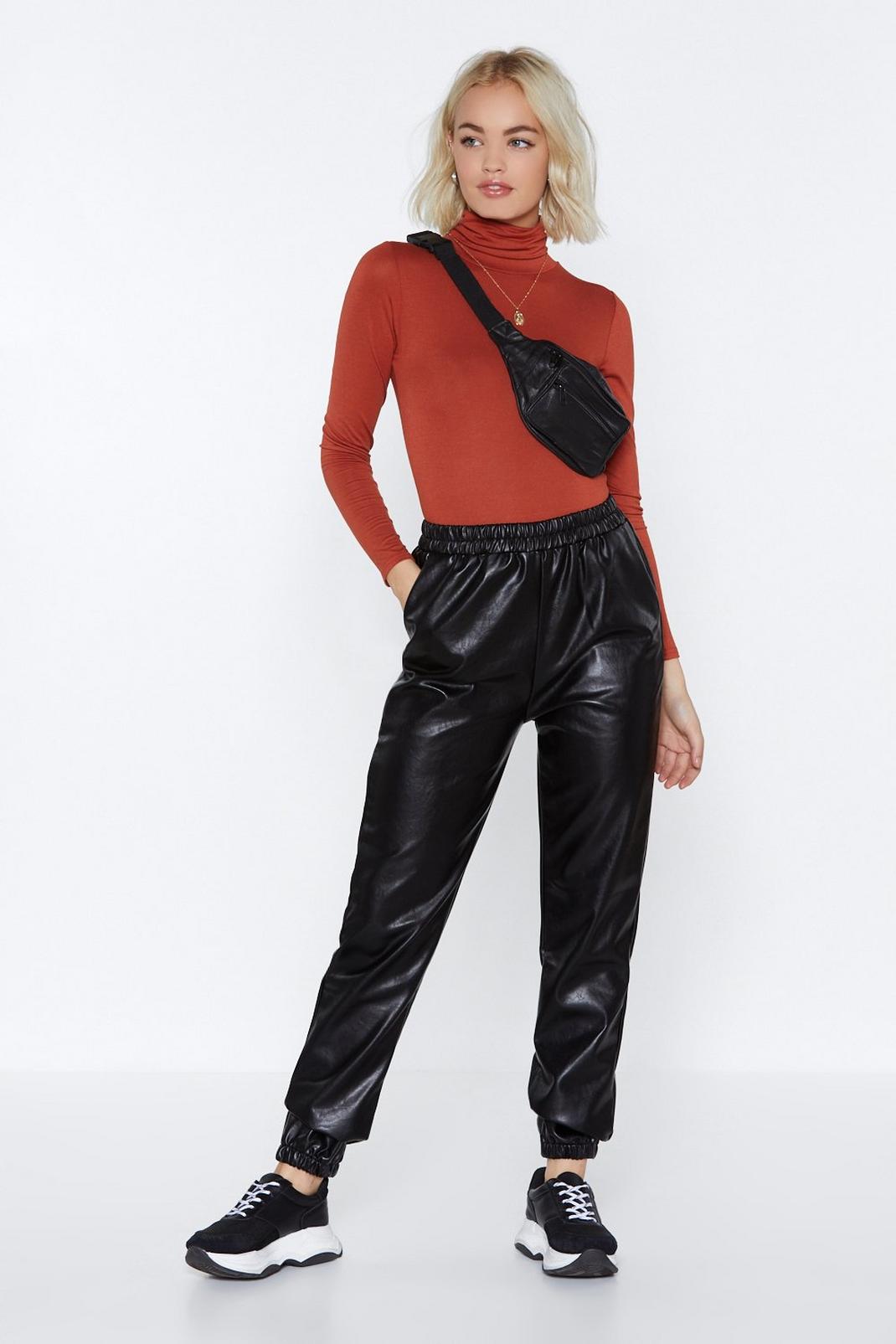 Saturday Night Faux Leather Pants image number 1