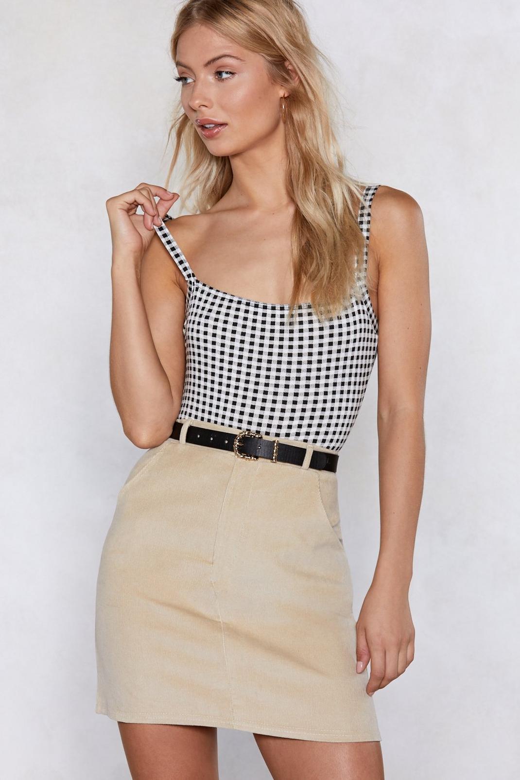 Black Tick All the Right Boxes Gingham Bodysuit image number 1