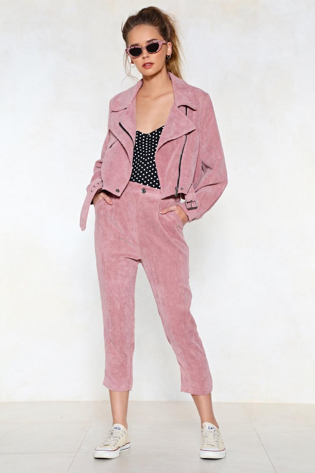 Pink Before You Act Corduroy Pants image number 1