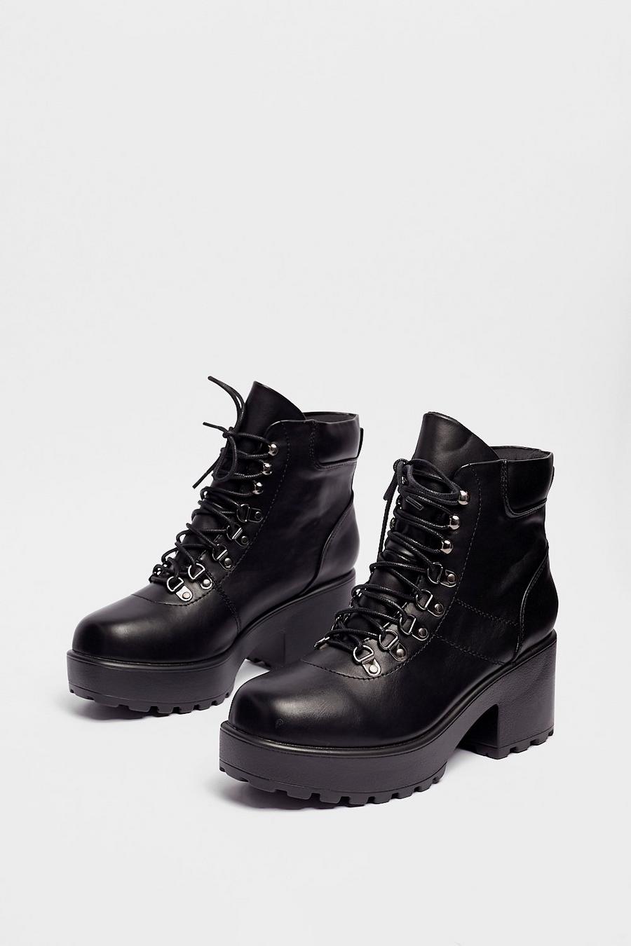 Chunky Lace Up Platform Boots
