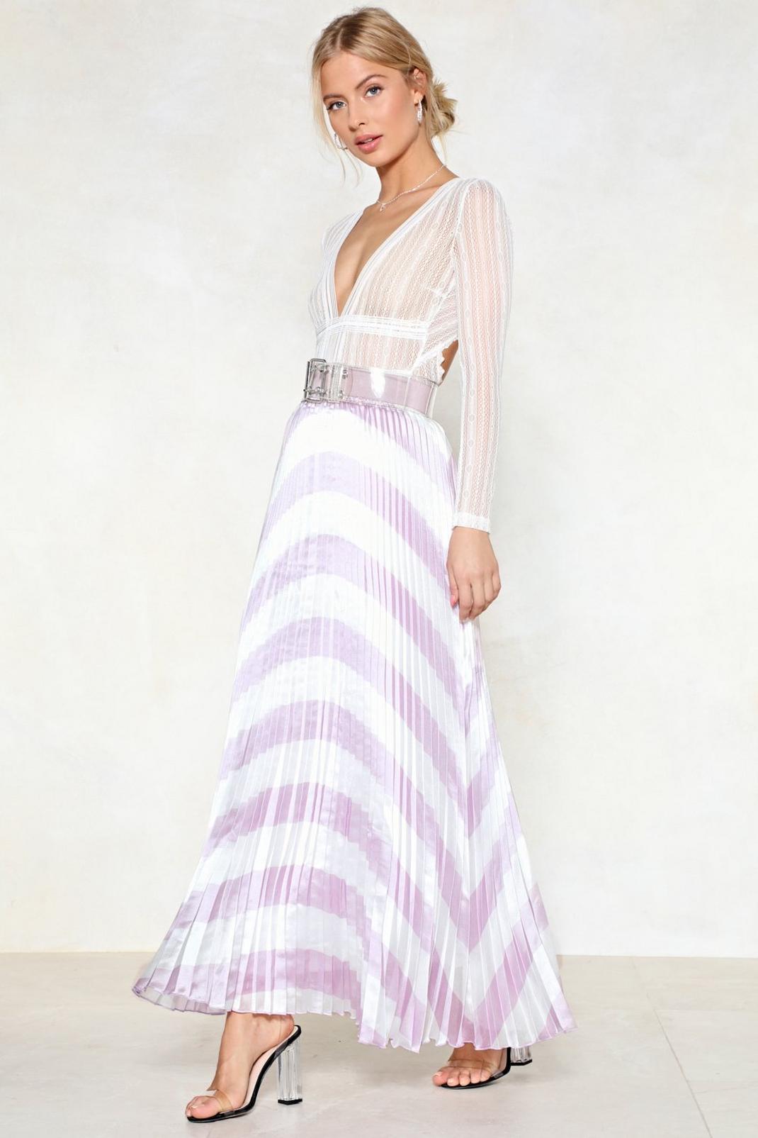Lilac You're Chevron in a Million Maxi Skirt image number 1