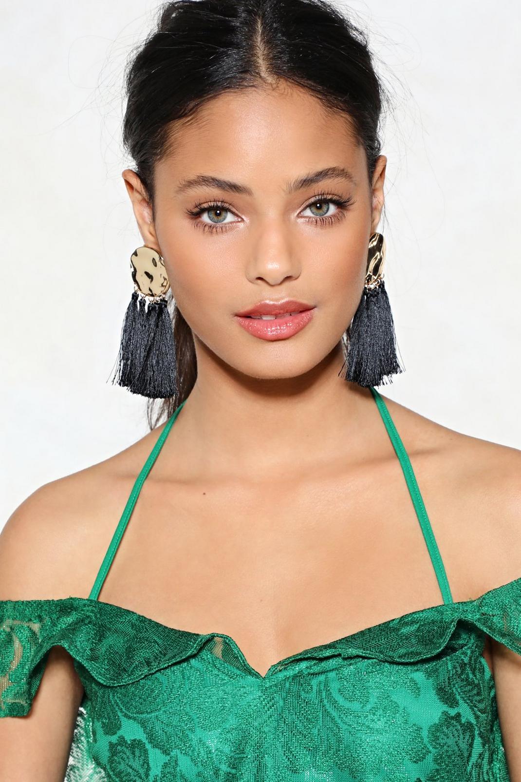 Bat Your Lashes Tassel Earrings image number 1