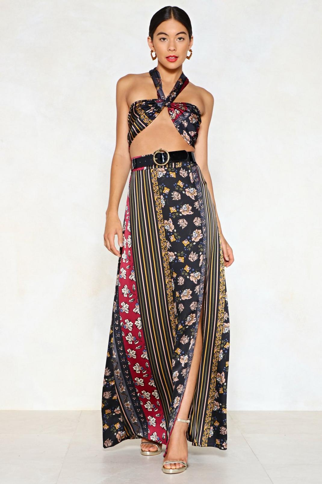 Get Your Mix Printed Bralette and Skirt Set image number 1