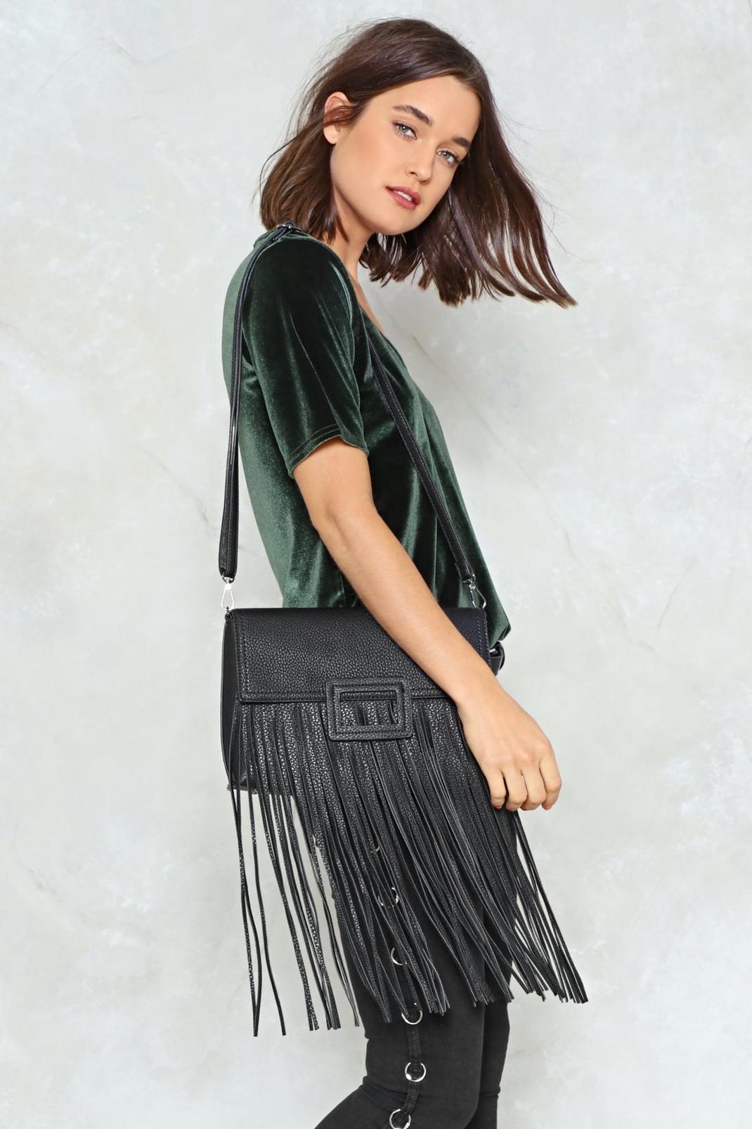 Hanging Around Faux Leather Crossbody Bag image number 1