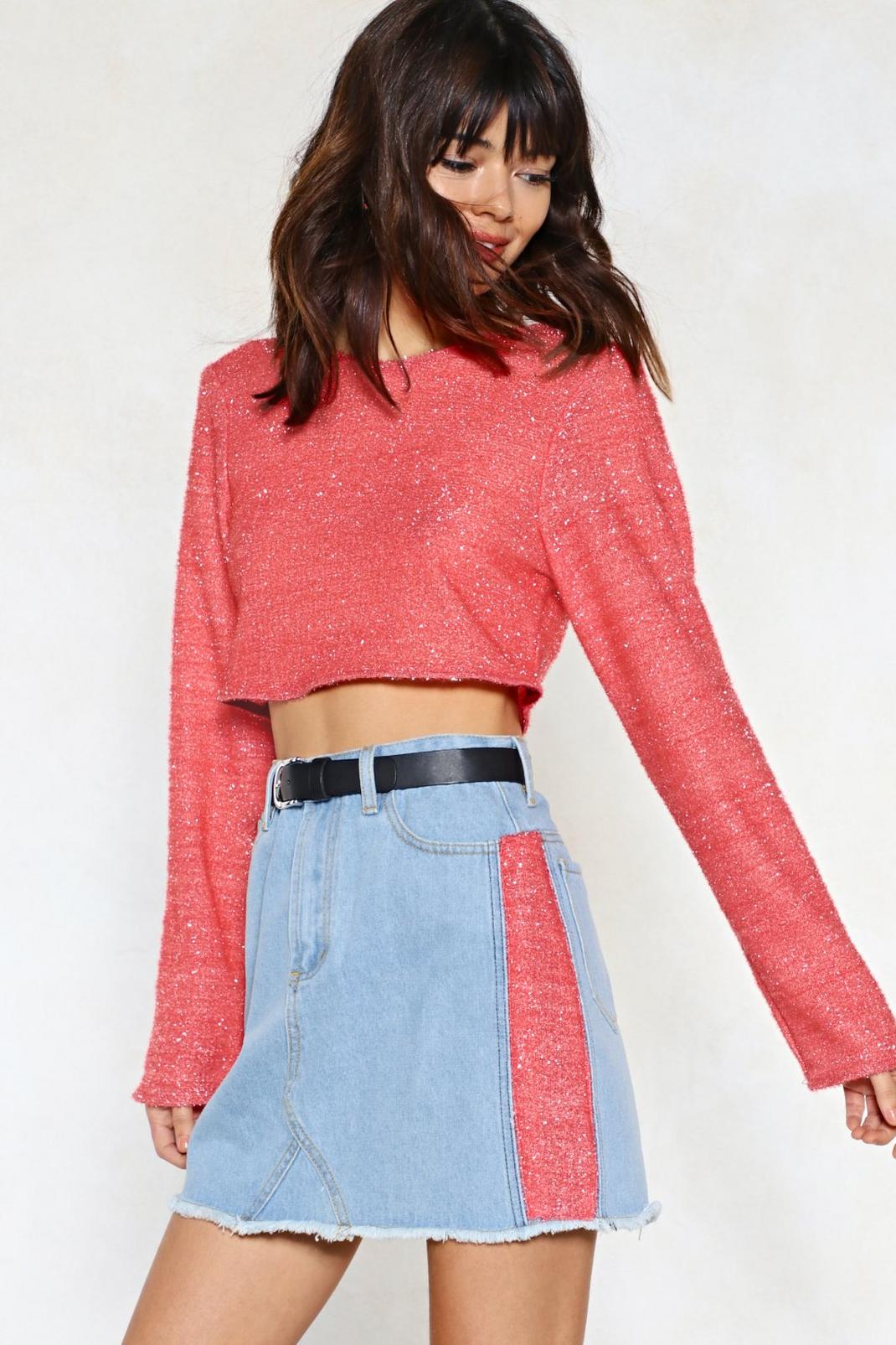 Rise Above Knit Cropped Sweater image number 1