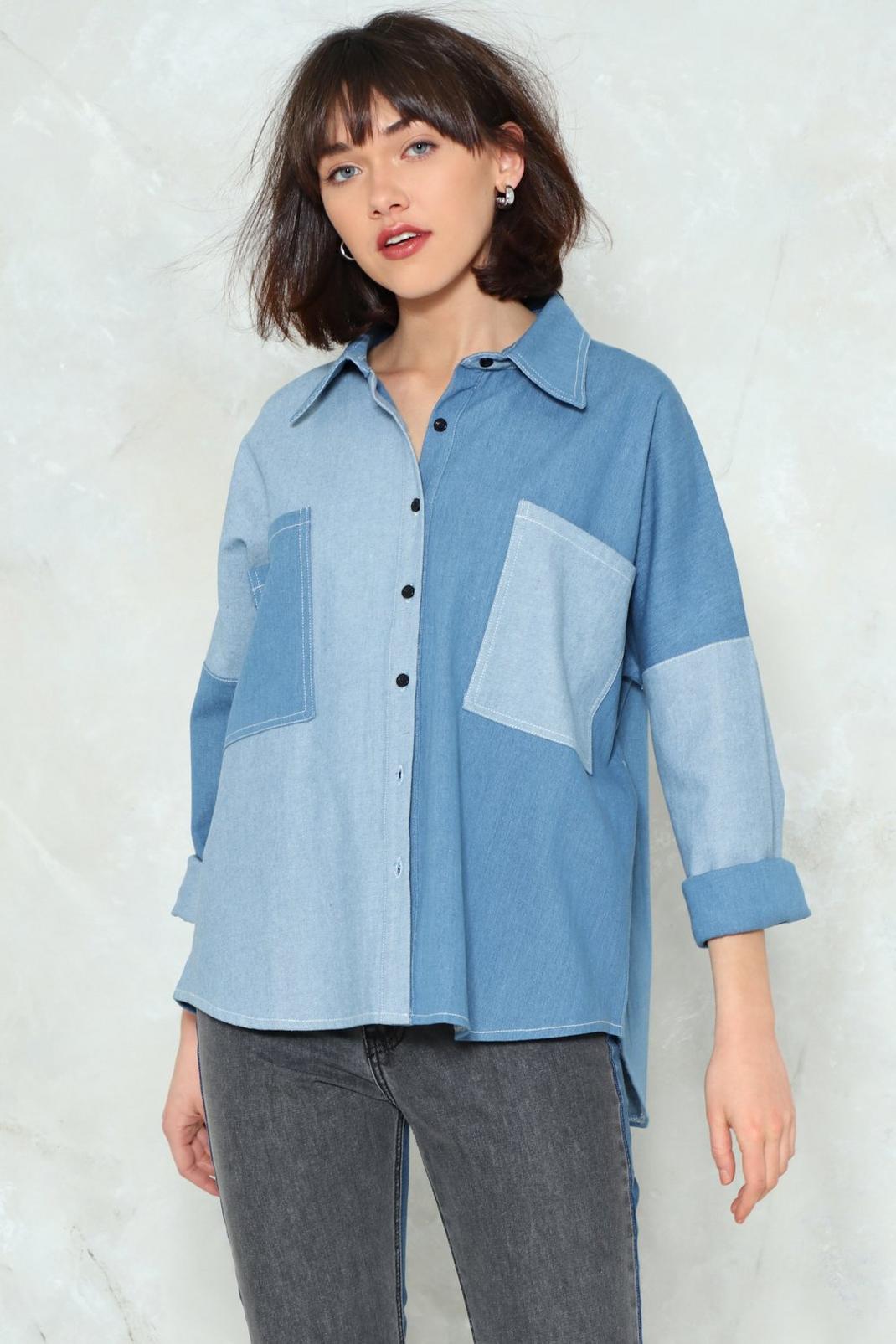 A Blast From the Contrast Denim Shirt image number 1