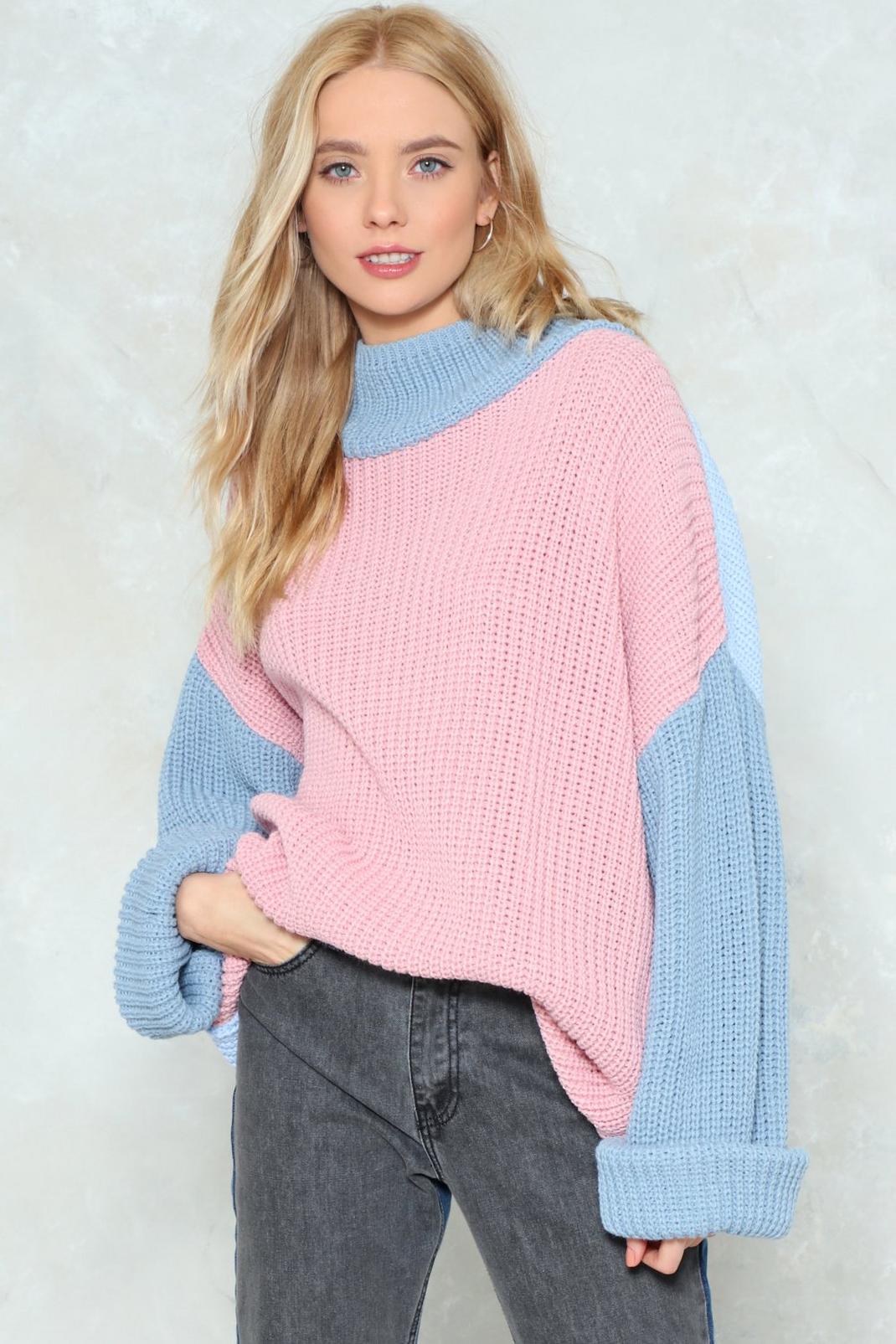 Knit Must Be Love Contrast Sweater image number 1