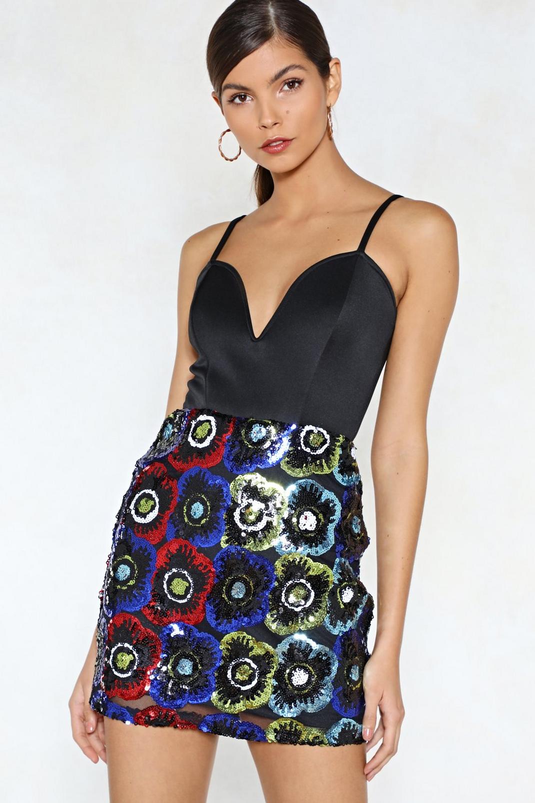 Flower 'Em With Love Sequin Skirt image number 1