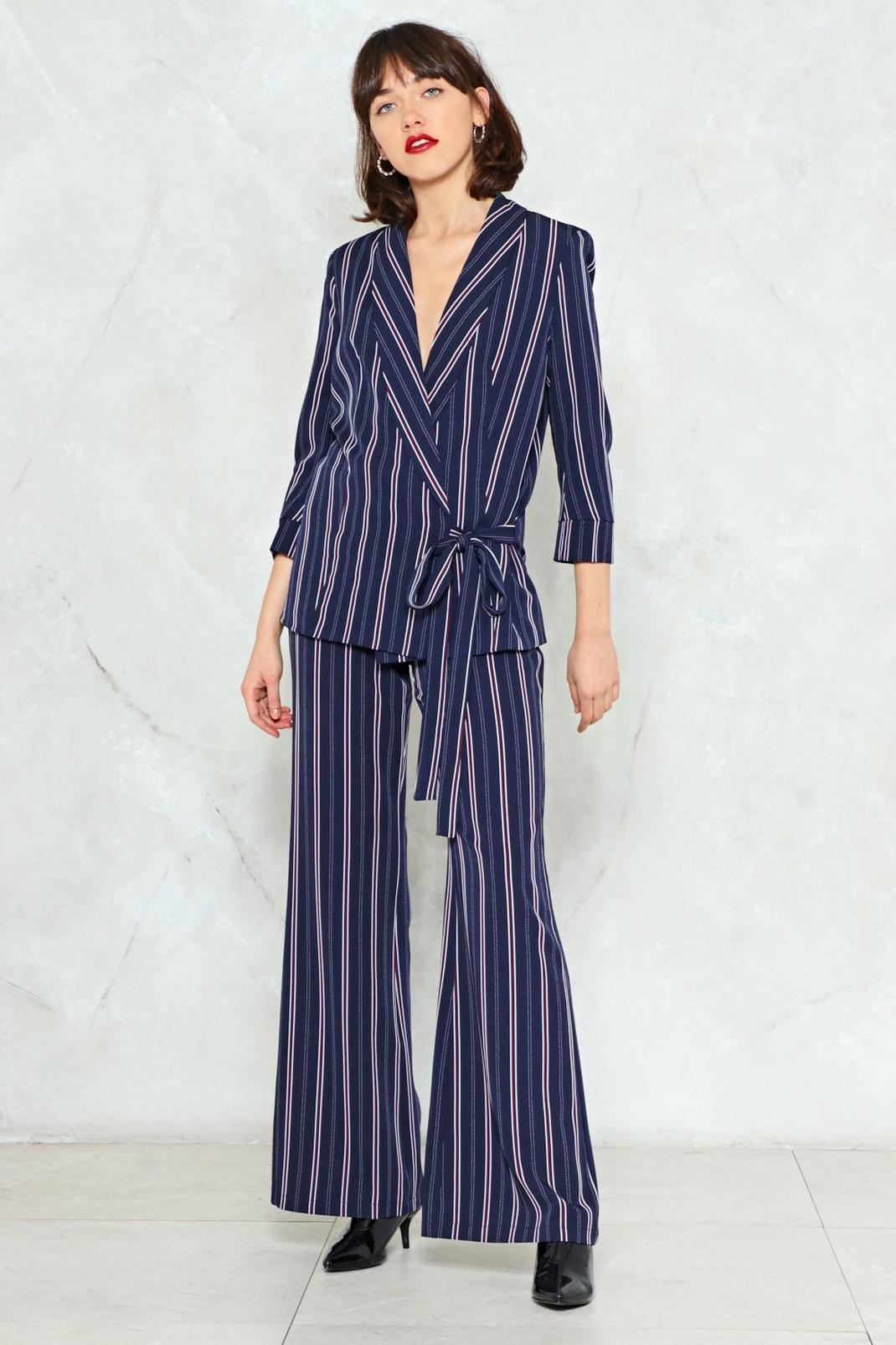 Stripe Back Atcha High-Waisted Trousers image number 1