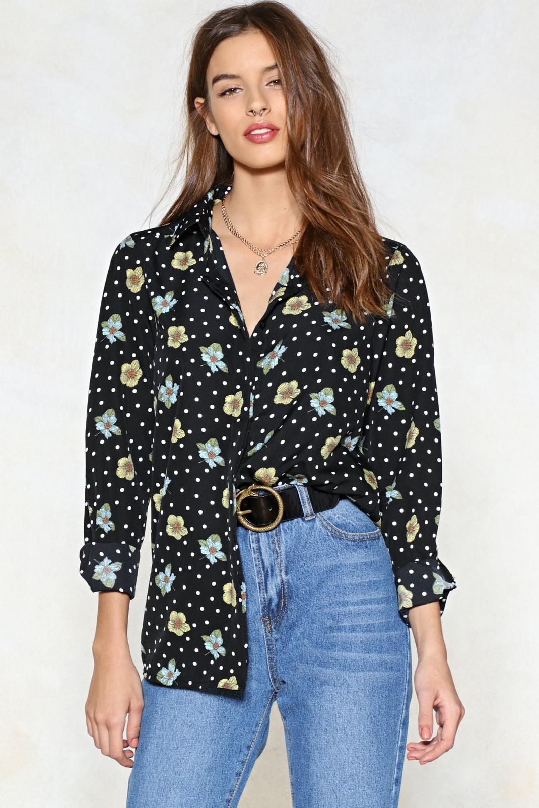 Spring is in the Air Polka Dot Shirt image number 1
