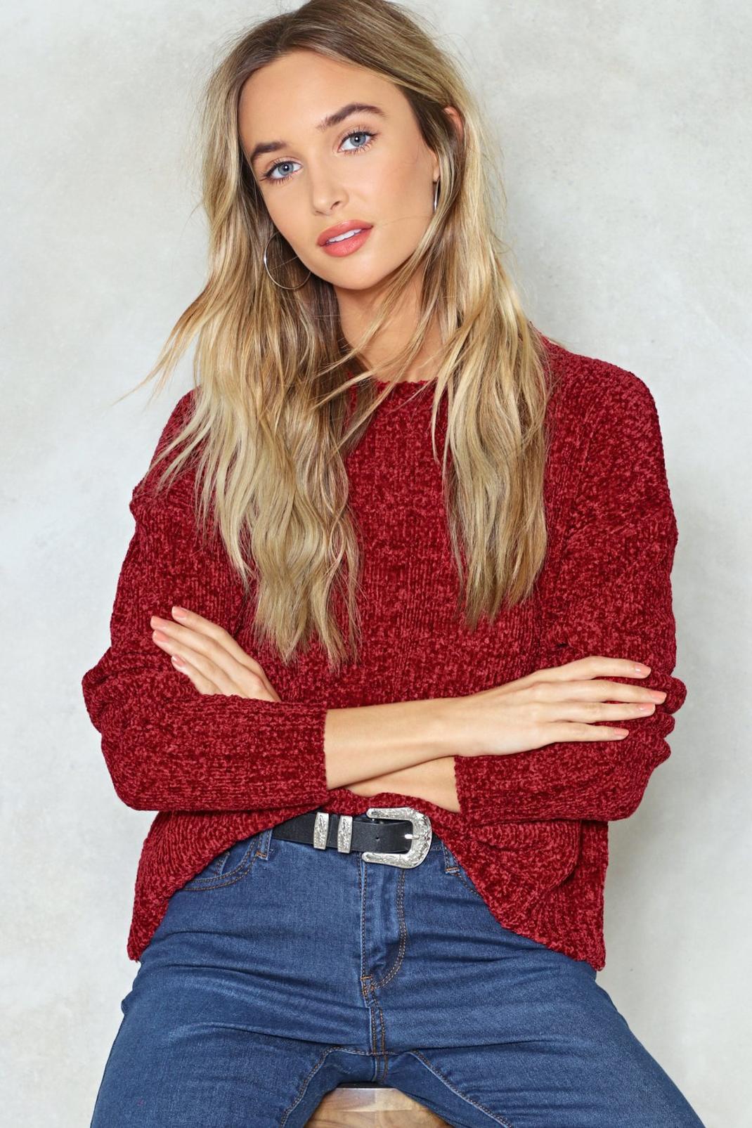 Knit's Not Unusual Chenille Sweater image number 1