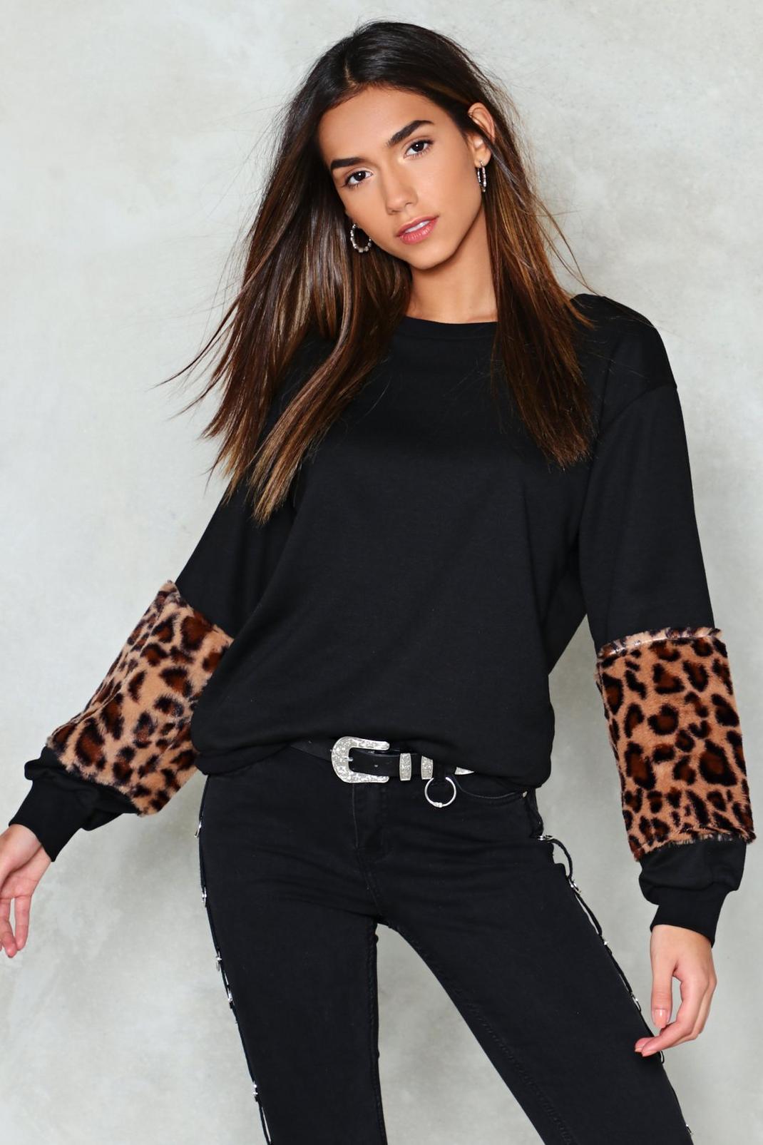 Animal Attraction Faux Fur Sweater image number 1