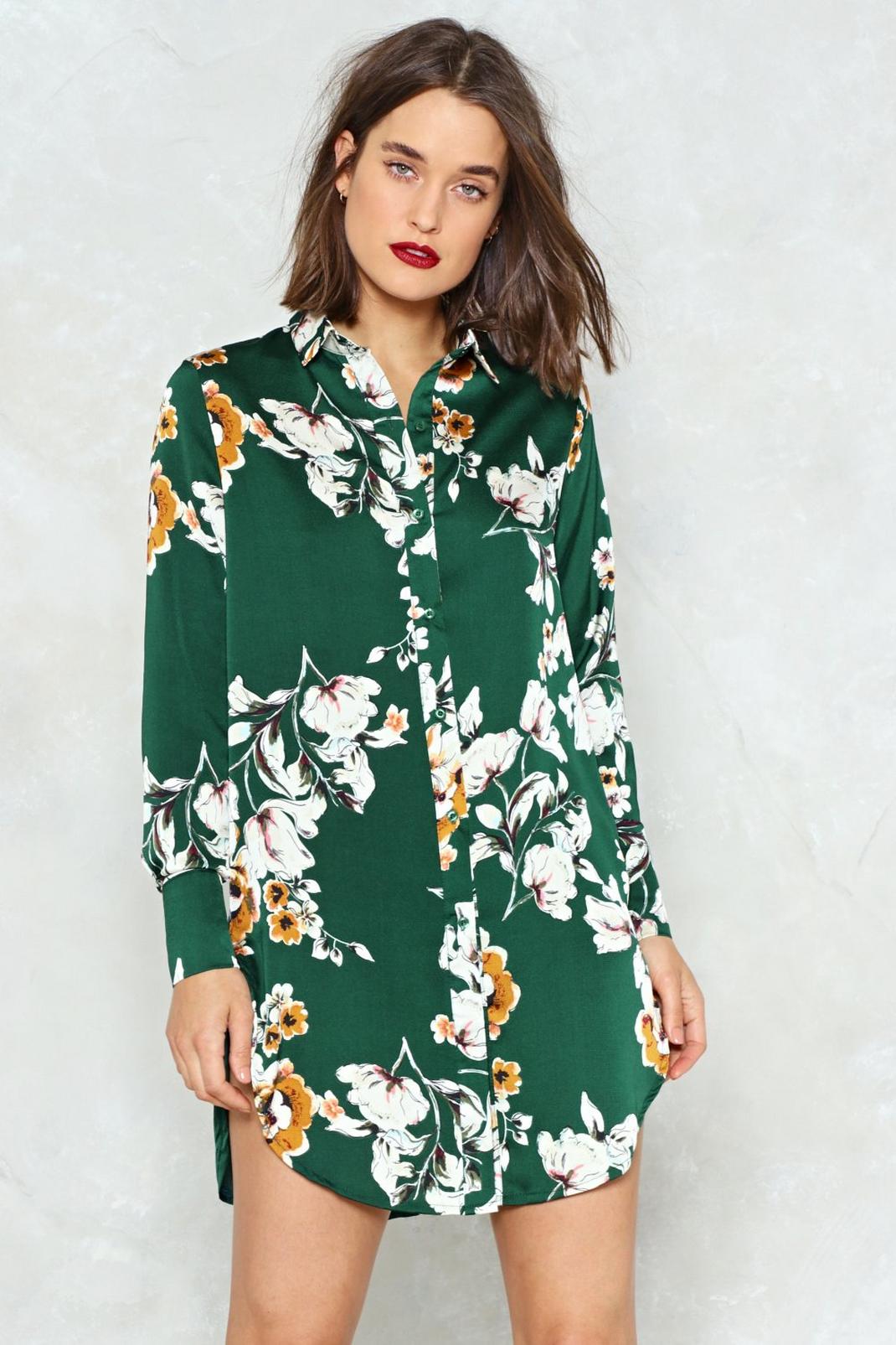 Go With the Grow Shirt Dress image number 1