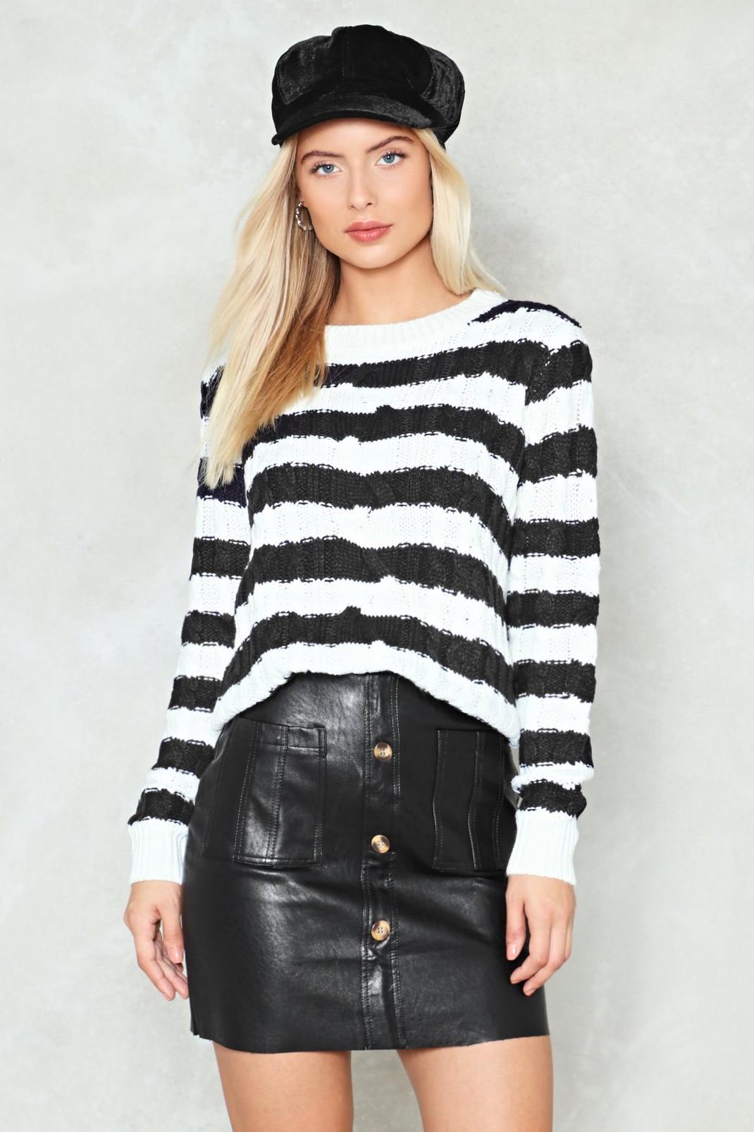 Stripe off the Bat Relaxed Sweater image number 1